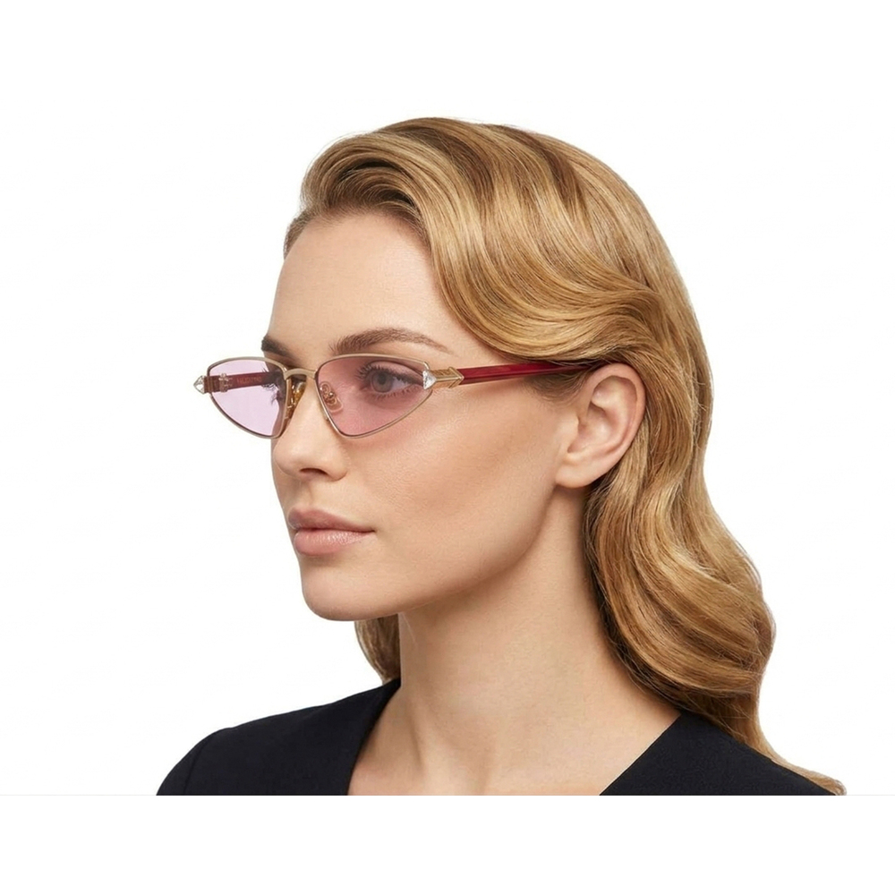 Valentino VG0035S Sunglasses 2 Gold Red Metal